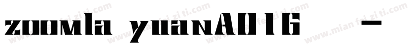 zoomla yuanA016字体下载字体转换